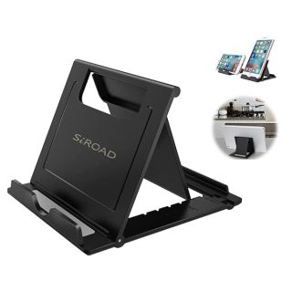 Foldable Portable and Angle Adjustable Phone Tablet Stand Holder for Desktop,Compatible with iPhone 15 14 13 12 11 iPad Pro Air Mini Kindle Galaxy Google PIXL (Large Size)