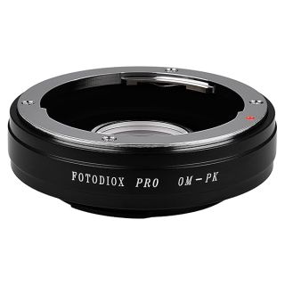 Fotodiox Pro Lens Mount Adapter, Selective 35mm Olympus Zuiko Lens to Pentax K Mount Camera Adapter (Please See Compatible Lens List), OM-PK Pro