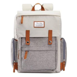 Diaper Bag Backpack Frank Mully Large Multifunction Travel Baby Bag for Mom Dad Cream White