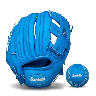 Franklin Sports Kids Baseball Gloves - RTP Youth Teeball Glove + Ball Set - Boys + Girls Mitt Set - Kids + Toddler - Right Hand Throw - 9.5" - Blue