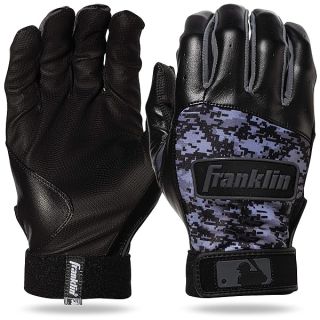 Franklin Sports MLB Digitek Baseball Batting Gloves - Black/Black Digi - Adult Small