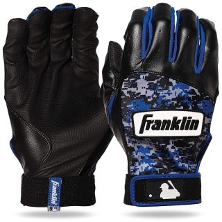 Franklin Sports MLB Digitek Baseball Batting Gloves - Gray/Black/Royal Digi- Adult Small