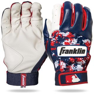 Franklin Sports MLB Digitek Baseball Batting Gloves - White/Navy/Red Digi - Youth Large