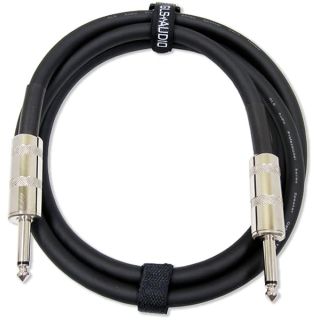 GLS Audio Speaker Cable 1/4" to 1/4" - 12 AWG Professional Bass/Guitar Speaker Cable for Amp - Black, 6 Ft.