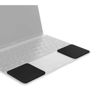 GRIFITI Large Slim Palm Pads Notebook Wrist Rest with Tacky Silicone Reposition Ergonomic Carpal Tunnel Resting Support for Computer MacBook & Laptop Keyboard Typing Pad (2 Large 3.9 x 3.1 inches)