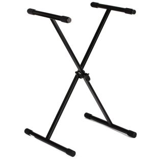 Gator Frameworks Single Brace X-Style Keyboard Stand with Adjustable Height and Leveling Feet (GFW-KEY-1000X)