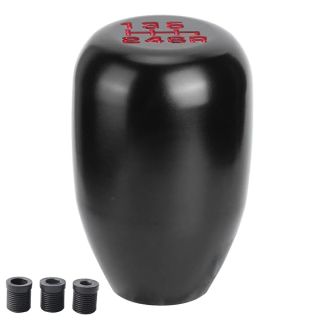 Gear Shift Knob, Car Universal Modification Manual Knob Gear Shift Head Shifter 6 Speed (Black)