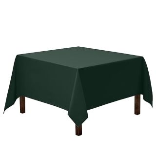 Gee Di Moda Square Tablecloth - 52 x 52 Inch Hunter Green Table Cloth for Small Square or Round Tables - Heavy Duty Washable Fabric - for Buffet Table, Holiday Party, Dinner, Wedding & Baby Shower