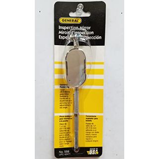 General Tools 558 Inspection Mirror, 9 inch Fixed Length, 1 inch by 2 inch Oval Mirror