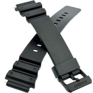 Genuine Replacement for Watch Band 17mm Black Rubber Strap Casio #10393907 MRW-200H-1B2V MRW-200H-1BV MRW-200H-1EV MRW-200H-2B2V MRW-200H-2BV MRW-200H-3BV MRW-200H-4BV MRW-200H-4CV MRW-200H-7BV