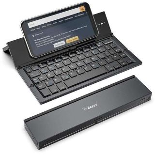 Geyes Foldable Bluetooth Keyboard: Portable Wireless Keyboard for iPhone, iPad, Tablets & Laptops - Compact Aluminum Design
