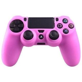 Goliton 2X Silicone Rubber Soft case Gel Skin Cover Compatible with Sony PlayStation 4 PS4 Controller (Pink)