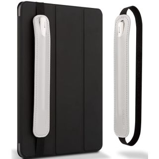 Goospery Pencil Holder for Apple Pencil & iPad - PU Leather Sleeve Case with Elastic Band - Light Grey