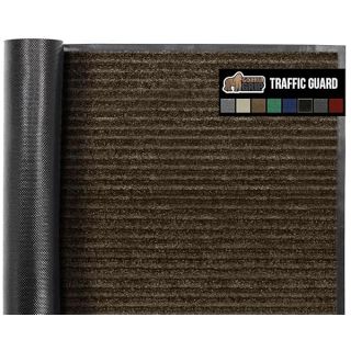 Heavy Duty Gorilla Grip Traffic Guard Door Mat - Waterproof, Stain Resistant, Low Profile Entryway Rug (35x23, Brown)