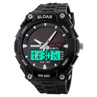 Buy Gosasa Solar LED Waterproof Sports Watch - Multi-Function Digital Display for Outdoor Adventures