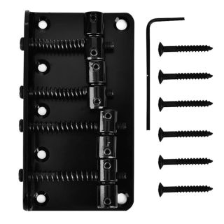 Gotoh 4 String Vintage Style Bass Bridge - Black Electric Bass Guitar Upgrade