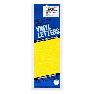 Graphic Products Permanent Adhesive Vinyl Numbers (48/pkg), 6", Yellow