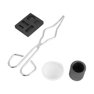 Graphite ing Kit, High Purity Graphite Crucible + Tong + Bowl + Combo Ingot Torch ing Set for Gold Silver Copper Brass Aluminum Metals