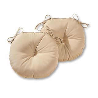 Greendale Home Fashions 15-Inch Outdoor Bistro Seat Cushions - 2 Pack in Sanddollar for Stylish Patio Comfort