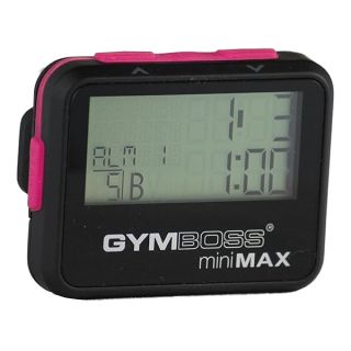 Gymboss miniMAX Interval Timer and Stopwatch - Black/Pink SOFTCOAT