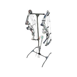 HME Reliable Stable Convenient Lightweight Durable Portable Dual-Sided Versatile Archery Hard Surface Bow Practice Hanger with Archer's Arrow Caddies Included