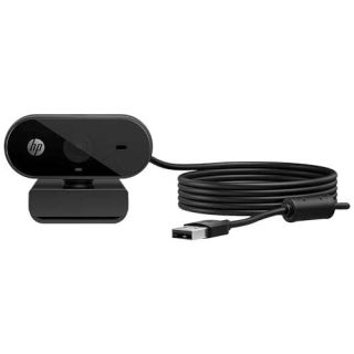 HP 320 FHD Webcam - USB-A Computer Camera with Mic &amp; Privacy Cover - for Desktop, Laptop, &amp; Chromebook - 1080p Resolution w/Wide FOV - Zoom &amp; Teams Compatible - Clip Mount, Tripod Support, &amp; Swivel