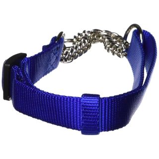 Hamilton Adjustable Combo Choke Dog Collar, Blue, Medium, 3/4" x 18-26"