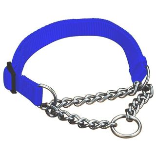 Hamilton Adjustable Combo Choke Dog Collar, Blue, X-Small, 3/8" x 10-14"