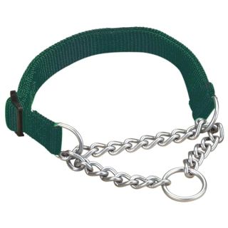 Hamilton Adjustable Combo Choke Dog Collar, Dark Green, X-Small, 3/8" x 10-14"