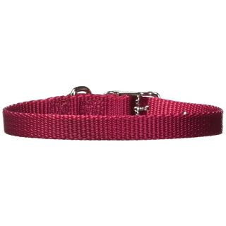 Hamilton Adjustable Nylon Dog Collar, Wine, 3/8" x 7-12"