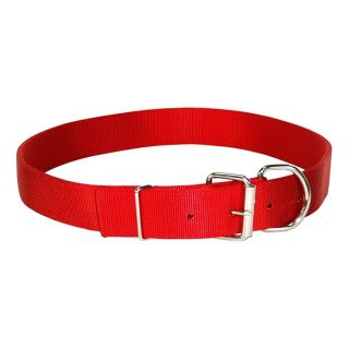 Hamilton Deluxe Double Thick Nylon Dog Collar, 1-3/4 by 32-Inch, Red