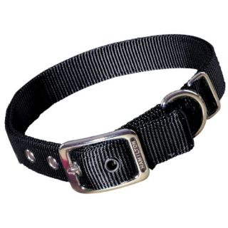 Hamilton Double Thick Nylon Deluxe Dog Collar, 1-Inch by 20-Inch, Black