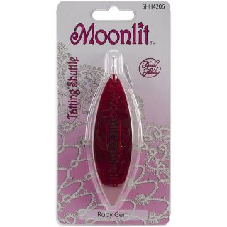 Handy Hands Moonlit Tatting Shuttle with Hook, Ruby Red