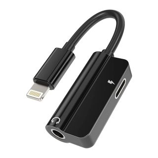 Apple MFi Certified Lightning to 3.5mm Headphone Adapter & Charger Dongle for iPhone 11/12 & iPad - Audio Splitter Connector