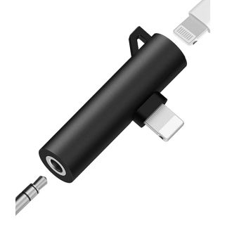 Lightning to 3.5mm Headphone Adapter & Charger Dongle for iPhone 12/11/XS/XR/8/7 - Compatible Y Cable Converter