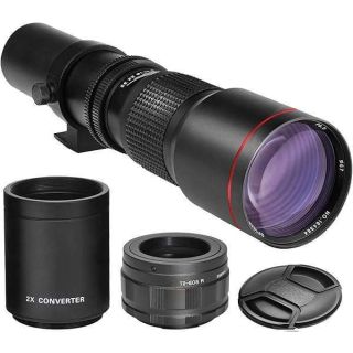 High-Power 500mm/1000mm f/8 Manual Telephoto Lens for Canon EOS R, EOS R3, EOS R5, EOS R6, EOS R7, EOS R8, EOS R50, EOS R100, EOS RP Mirrorless Cameras