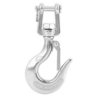 Hilitand Safety Hook 304 Stainless Steel Swivel Lifting Hook Steel Eye Hook with Rigging Accessory (650kg)