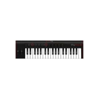 IK Multimedia iRig Keys 2 portable keyboard MIDI controller with 37 velocity-sensitive synth-action mini keys and headphone output, for iPhone, iPad, Mac, PC, Android