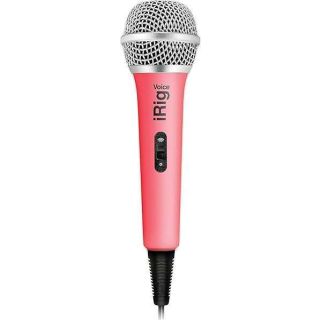 IK Multimedia iRig Voice Karaoke Microphone: Portable, Durable, 3.5mm Jack, On/Off Switch for iPhone, iPad, Android (Pink)