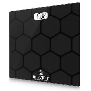 INEVIFIT BATHROOM SCALE, Highly Accurate Digital Bathroom Body Scale, Measures Weight up to 400 lbs. includes Batteries