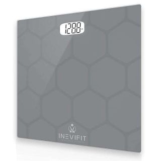 INEVIFIT BATHROOM SCALE, Highly Accurate Digital Bathroom Body Scale, Measures Weight up to 400 lbs. includes Batteries