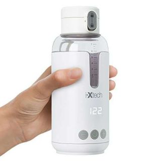 IXTECH Portable Water Warmer for Baby Formula - Electric, Rechargeable, Adjustable Temp, Leak-Resistant Spout