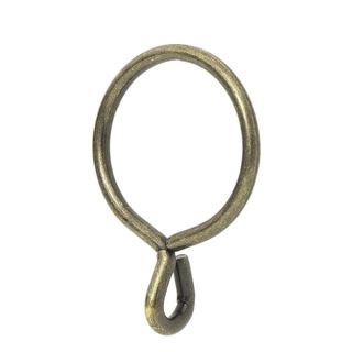 Ivilon Drapery Eyelet Curtain Rings - 1.7" Ring for Curtain Hook Pins, Set of 14 - Antique Brass