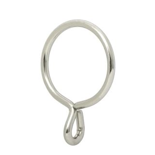 Ivilon Drapery Eyelet Curtain Rings - 1.7" Ring for Curtain Hook Pins, Set of 14 - Brushed Nickel