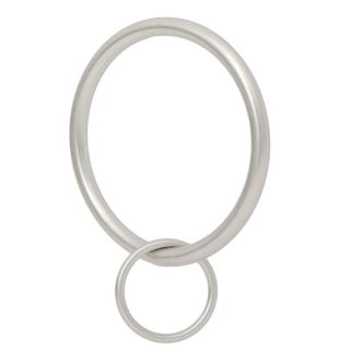 Ivilon Drapery Eyelet Curtain Rings - 2" Ring Loop for Hook Pins, Set of 14 - Satin Nickel