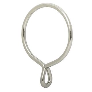 Ivilon Drapery Eyelet Curtain Rings - 2.3" Ring for Curtain Hook Pins, Set of 14 - Brushed Nickel