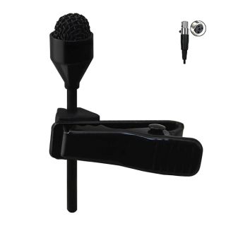 J K MIC-J 044 Lavalier Lapel Clip On Omni-Directional Condenser Microphone Compatible with Shure Wireless Transmitter (Mini XLR TA4F Connector)