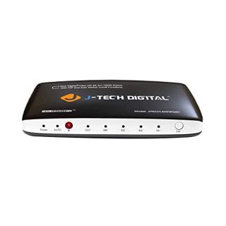 J-Tech Digital 4-Port High Speed HDMI Auto Switch with PIP IR Wireless Remote and Power Adapter