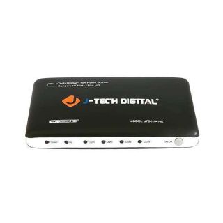 J-Tech Digital JTD0104/4K Most Advanced 4 Ports HDMI 1X4 Powered Splitter Support Ultra HD 4K 3840 A 2160 Resolution and 3D