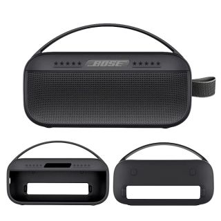 JCHPINE Silicone Cover Case for Bose SoundLink Flex - Durable Protective Sleeve in Dark Black